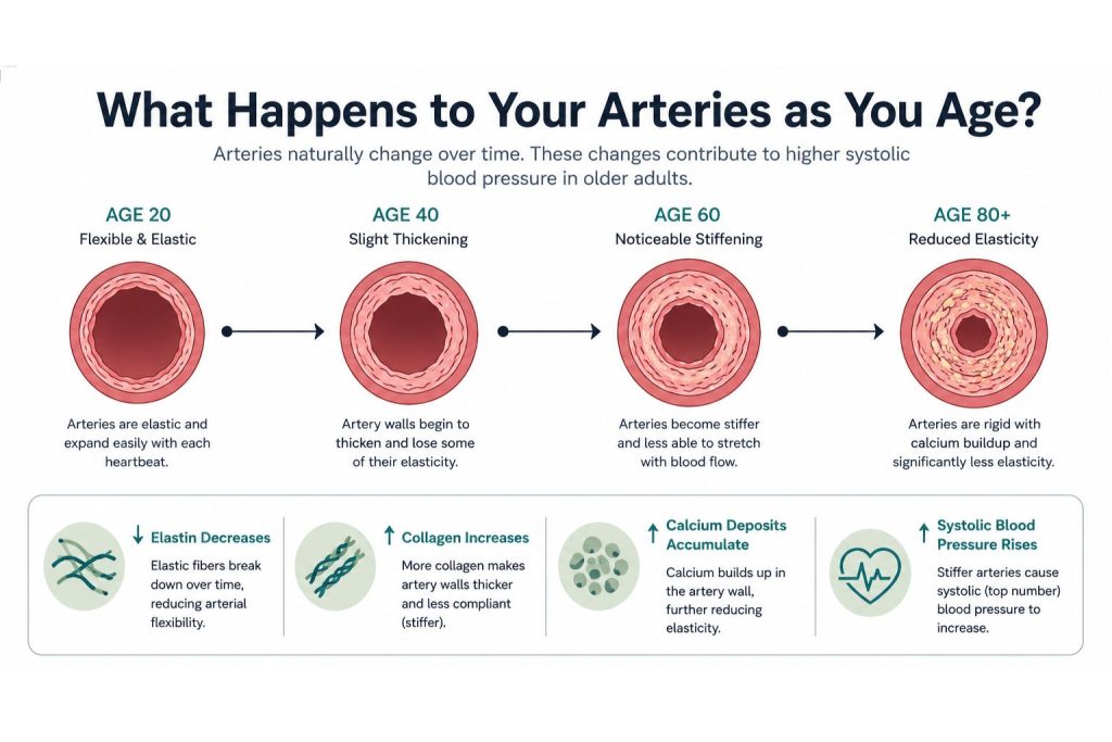 What happened to your arteries as you age